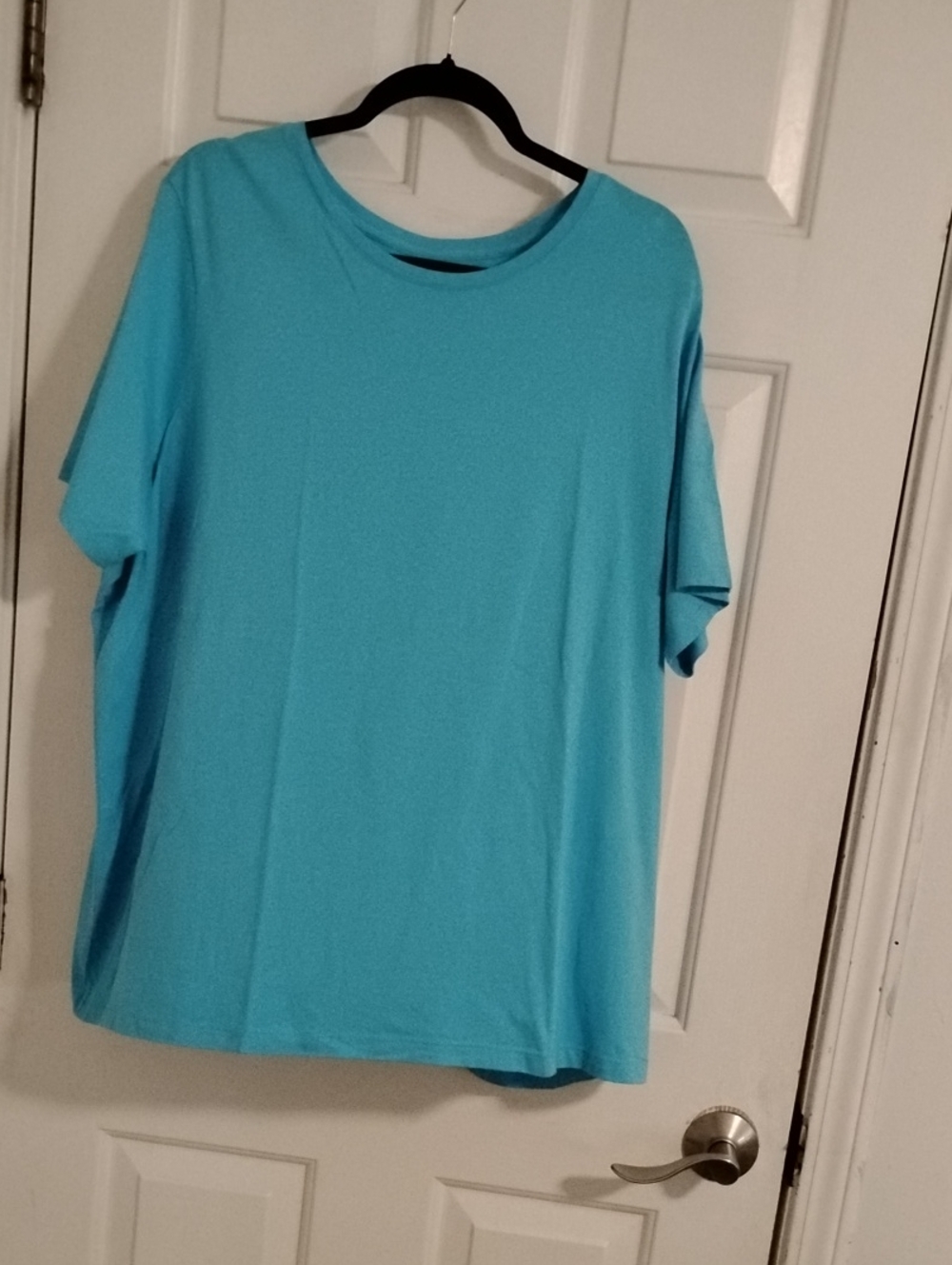 Lands' End Women’s Short Sleeve Tee - Turquoise Blue